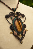 Tiger Eye Egypt Style Macrame Jewelry，   織途  ， Om Ethnic Handicraft , macrame