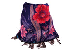 Flower Wool Winter Scarf /Shawl，   織途  ， Om Ethnic Handicraft , macrame