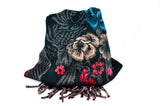 Flower Wool Winter Scarf /Shawl，   織途  ， Om Ethnic Handicraft , macrame