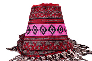 Wool Yak Winter Scarf, Big Blanket, Shawl, Tibetan scarf,Bohemian Scarf, Tribal Scarf，   織途  ， Om Ethnic Handicraft , macrame