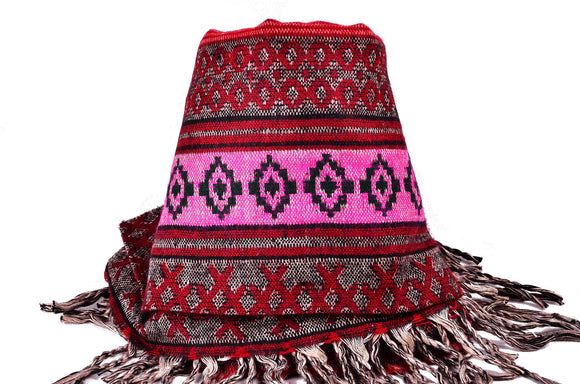 Wool Yak Winter Scarf, Big Blanket, Shawl, Tibetan scarf,Bohemian Scarf, Tribal Scarf，   織途  ， Om Ethnic Handicraft , macrame