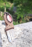 Himalaya Quartz & Rhodochrosite Macrame Jewelry