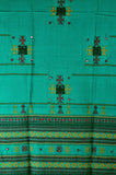 Handmade Embroidery Wool Winter scarf, Green Bohemian Shawl，   織途  ， Om Ethnic Handicraft , macrame