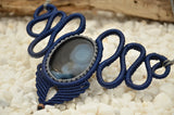 Onyx stone Macrame Necklace，   織途  ， Om Ethnic Handicraft , macrame