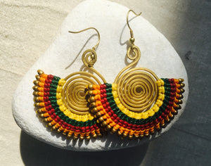 Macrame Boho Style Earrings，   織途  ， Om Ethnic Handicraft , macrame