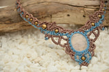 Rose Quartz Macrame Jewellery，   織途  ， Om Ethnic Handicraft , macrame