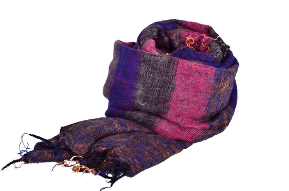 Wool Yak Unisex Scarf Shawl，   織途  ， Om Ethnic Handicraft , macrame