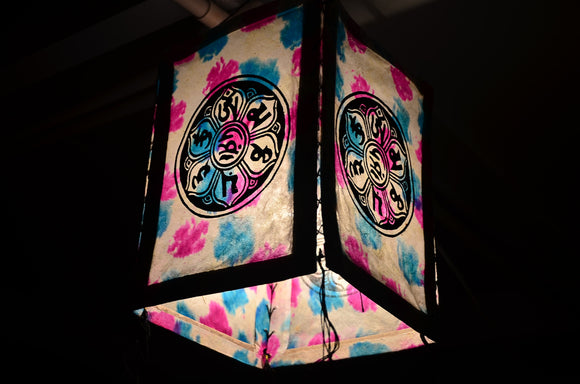 Nepalese Ethnic Paper Lantern, Ceiling Lamp, Boho Party，   織途  ， Om Ethnic Handicraft , macrame