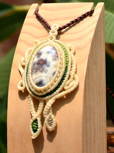 Crazy lace agate Macrame jewelry, Necklace