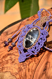 Dendritic Agate Necklace , Macrame jewelry