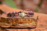 Moonstone bracelet, Macrame jewelry
