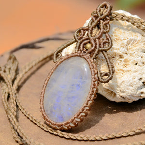 Moonstone Macrame Jewellery, necklace