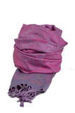 Handmade Paisley, Pashmina scarf, Pink Shawl Women, Nepal Scarf，   織途  ， Om Ethnic Handicraft , macrame