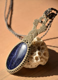 Sodalite necklace Macrame Jewelry necklace