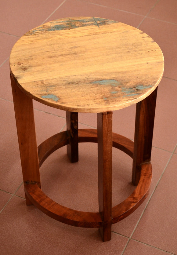 Reclaimed Wood Small Wooden table, Coffee table, Round Table