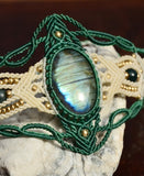 labradorite bracelet, Macrame Jewelry,