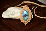 Labradorite Macrame Jewelry Necklace
