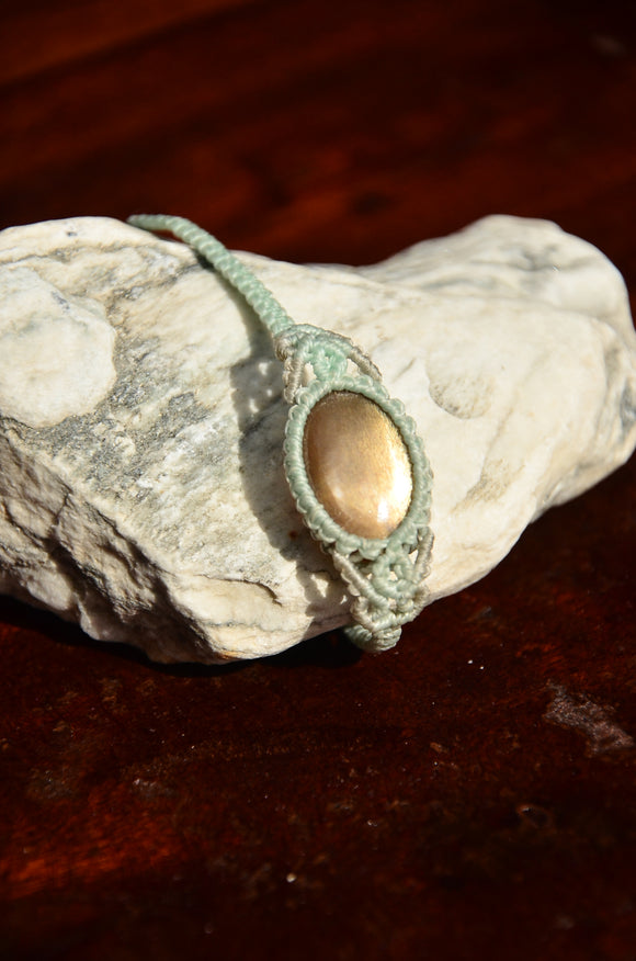Sunstone Macrame bracelet , stone jewellery
