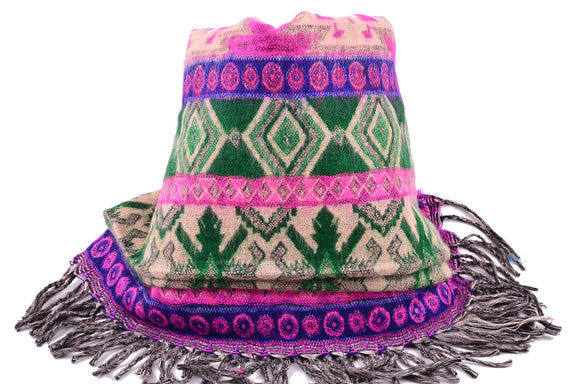 Ethnic Yak Handmade Shawl, Boho Scarf，   織途  ， Om Ethnic Handicraft , macrame