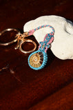 Ammonite Fossil pendant, Key / Cellphone chain, Macrame Jewellery