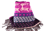Christmas Wool Purple Scarf, Winter Double side Shawl, Christmas gift，   織途  ， Om Ethnic Handicraft , macrame