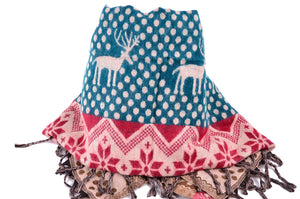 Christmas Wool scarf, Handmade Yak Scarf, Shawl, Christmas gift，   織途  ， Om Ethnic Handicraft , macrame