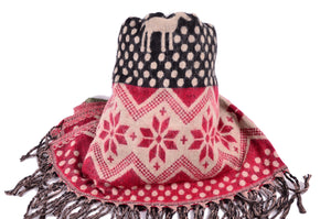 Christmas Wool scarf, Handmade Yak Scarf, Christmas gift，   織途  ， Om Ethnic Handicraft , macrame