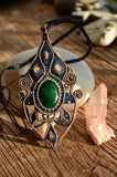 Malachite Egypt Style Macrame Jewelry，   織途  ， Om Ethnic Handicraft , macrame
