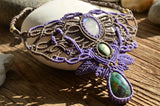 Moonstone, Labradorite & Jasper Macrame Jewelry，   織途  ， Om Ethnic Handicraft , macrame