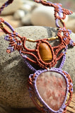 SunStone & Tiger Eye Macrame Jewelry，   織途  ， Om Ethnic Handicraft , macrame