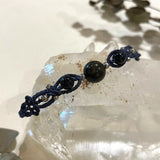 Black Obsidian Stone bracelet  11L-14