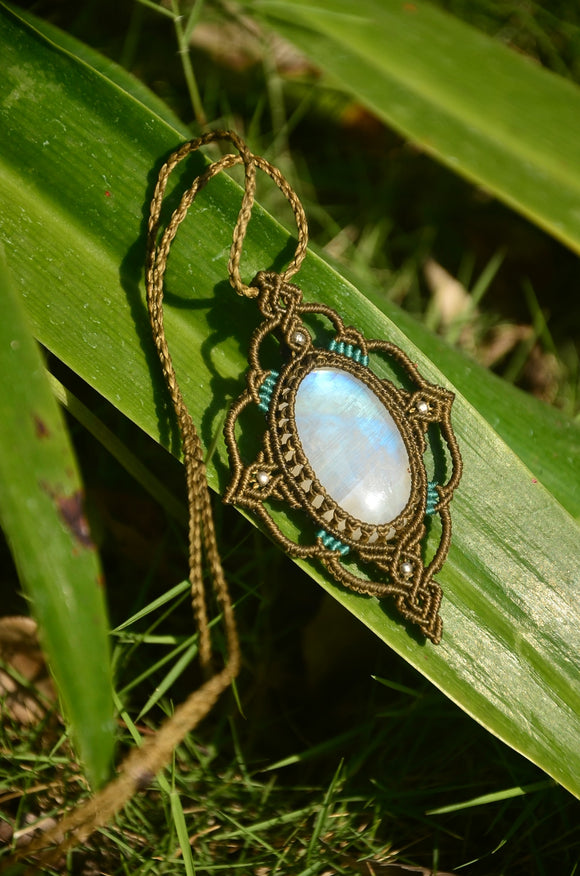 Moon stone necklace